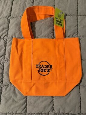 Trader Joe's Orange Canvas Tote Bag